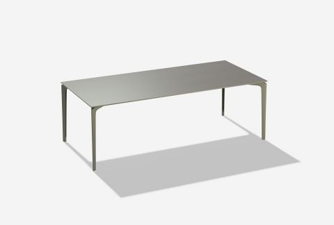 Allsize Rechteckiger Tisch mit Tischplatte aus gesprenkeltem Aluminium