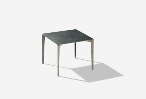 Allsize Quadratischer Tisch mit Tischplatte aus Feinsteinzeug