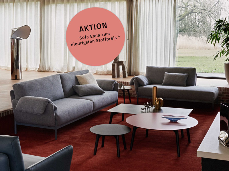 Leolux Sofa Enna Aktion zum niedrigsten Stoffpreis.