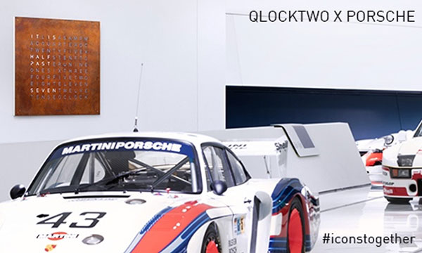 QLOCKTWO – Design Wortuhr und Porsche