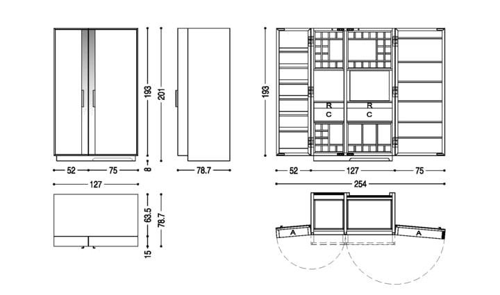 Riva 1920 Schrank Cambusa Wine Jumbo