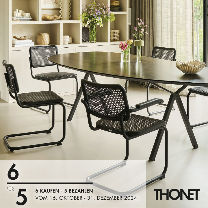 Thonet Stuhl Aktion – 6 Kaufen - 5 Bezahlen Dark Melange