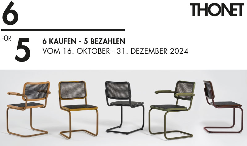 Thonet Stuhl Aktion – 6 Kaufen - 5 Bezahlen Dark Melange