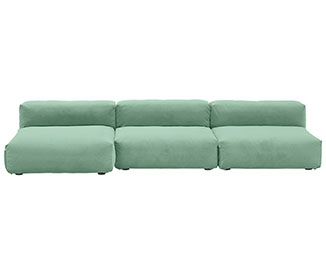Sofa 1 Large 2 Medium 3 Side Velvet | mint