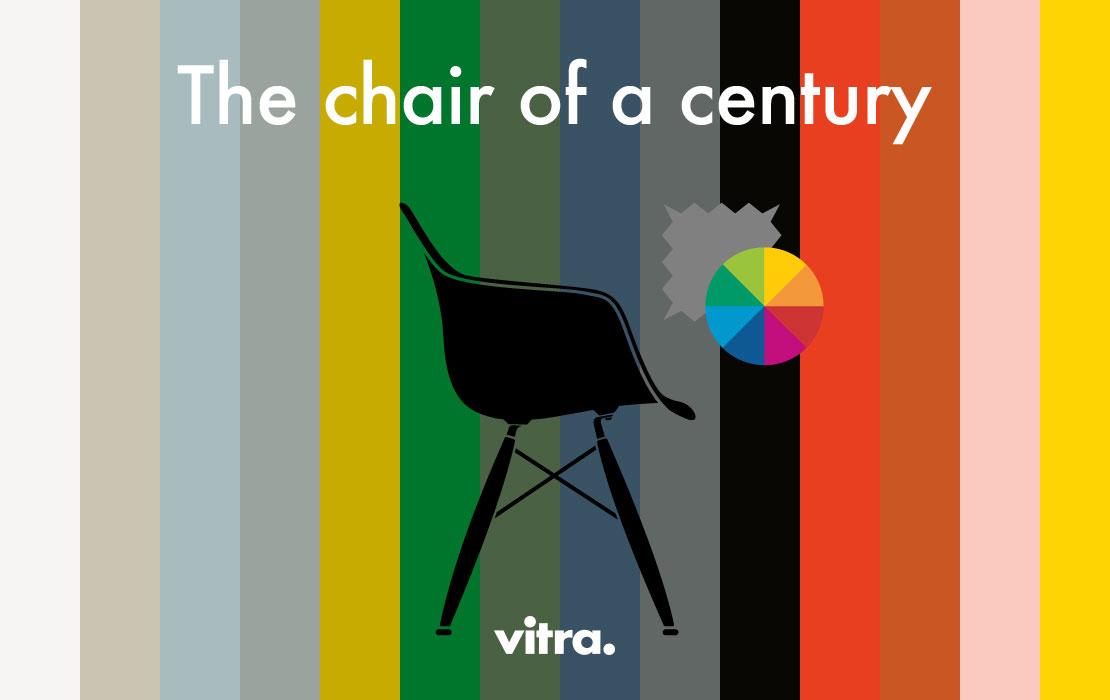 Vitra Farbupdate 2019 verbindet die Eames Fiberglass Chairs und die Eames Plastic Chairs miteinander. 