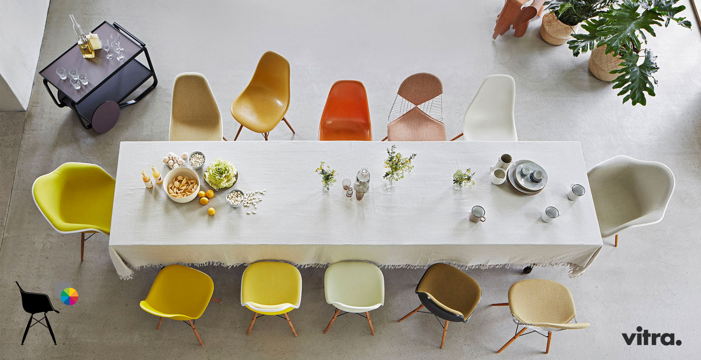 Vitra Eames Plastic Chair Schalenstühle in neuen Farben